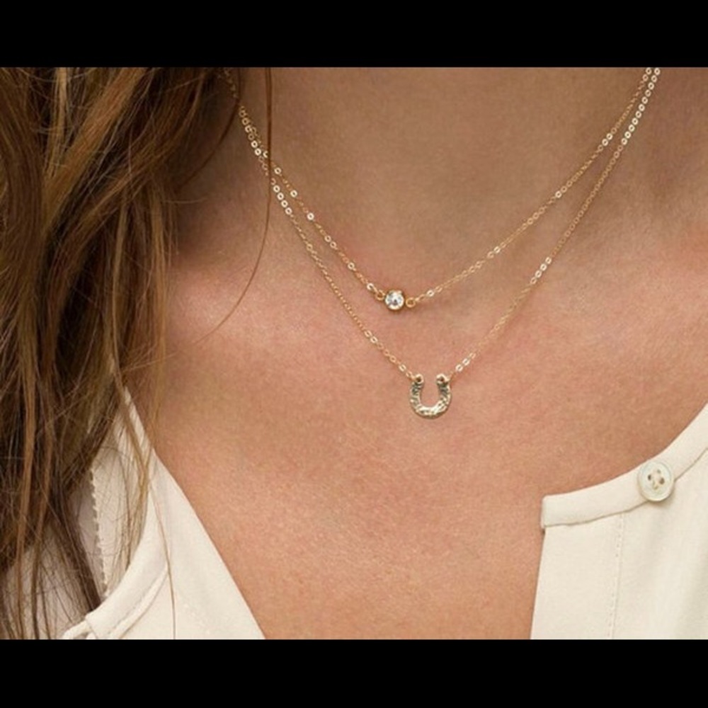 Lucky Horseshoe Layered Necklace